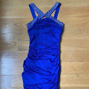 Blue Body-con Formal Dress Size S